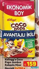KELLOGG'S COCO POPS JUMBOS KAKAOLU MISIR GEVREĞİ 2X700 G fiyat ve kampanya bilgisi